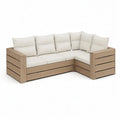 Sofa ogrodowa, Ogrodowa kanapa narożna 5- fotel z litego drewna acacia, 270 x 210 x 75 cm