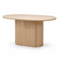Stół do jadalni, Owalny stół jadalny 180 x 100 x 75 cm, z naturalnego dębu MDF