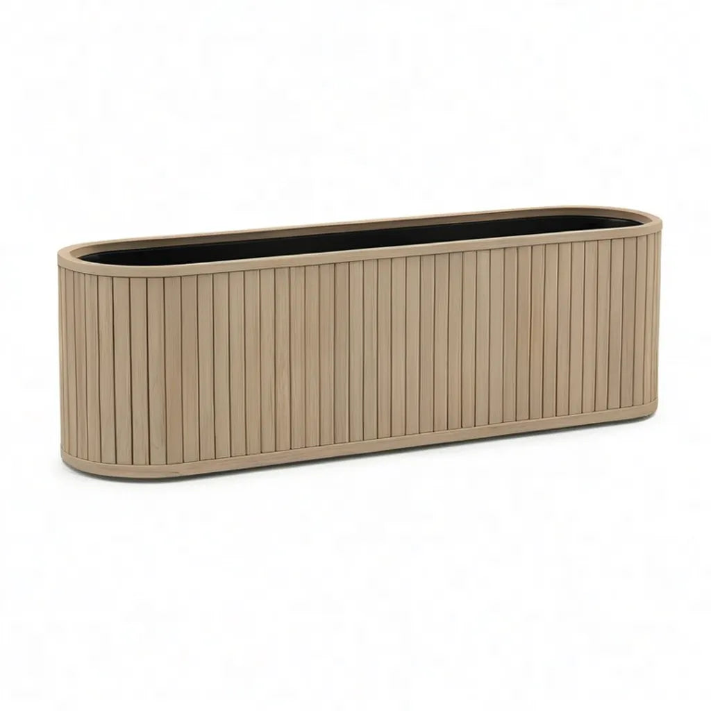 Donica, Kubełki roślinne 100 x 40 x 50 cm z PP w formie prostokątnej Taupe
