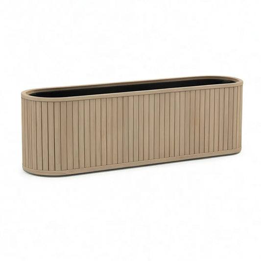 Donica, Kubełki roślinne 100 x 40 x 50 cm z PP w formie prostokątnej Taupe
