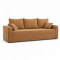 Sofa, Prosta kanapa z 3-osobowym fotelem z poliestrowym pokryciem z mikrofibry, 220 x 95 x 85 cm